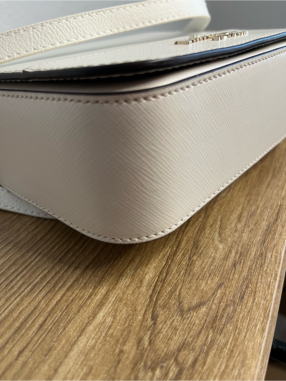 Kate Spade Staci Square Saffiano Leather Top Handle Crossbody Bag White - Picture 8 of 14